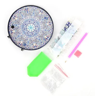Zdjęcie produktu dla Malowanie diamentowe DIY – lampka nocna w kształcie mandali, dekoracja wnętrz ZXD020