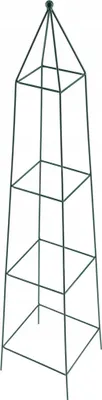 Obrázok produktu pre Záhradný obelisk – pyramídová opora pre popínavé ruže a popínavé rastliny – výška 150 cm – tmavozelená farba