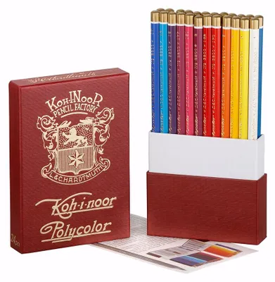 Produktbild von Polycolor- Künstlerfarbstifte  24er Set im Retro-Design