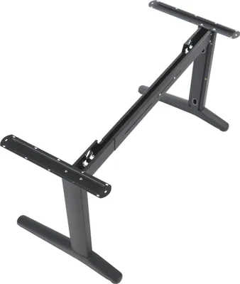 Immagine prodotto di Struttura in metallo per scrivania o tavolo (STL), lunghezza regolabile, gambe regolabili, altezza 72,5 cm, nero