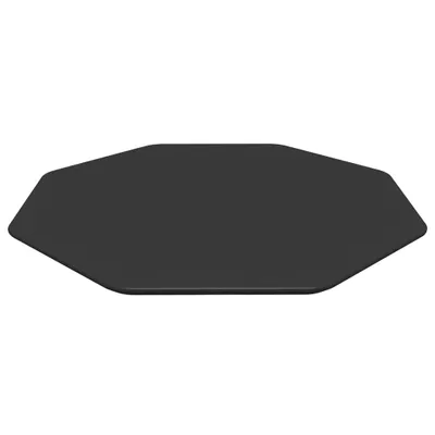 A dark gray, octagonal pool cover is shown against a white background.