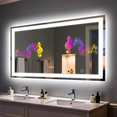 Produktbild von LED-Badezimmerspiegel - Spiegel - Schminkspiegel - Beleuchteter Spiegel - Spiegel für das Badezimmer - 60x80 cm