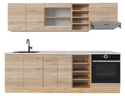 Immagine prodotto di Cucina componibile Vicco R-Line Rovere Sonoma/Goldkraft 240 cm , PL Marmo, Model 53878