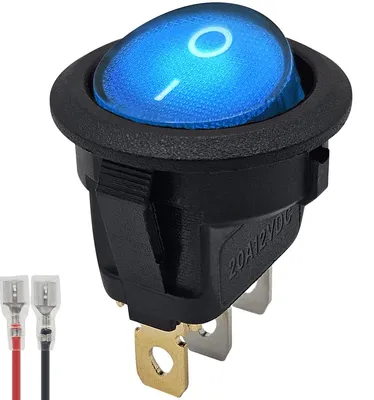 Produktbild von ProRide Wippschalter ON/OFF KCD2-12, 3-polig, 12 V/20 A, blau