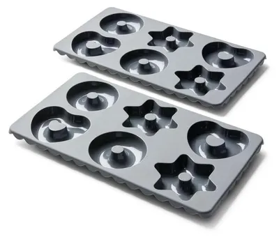 Silikon-Backform-Set 2er, 12 Förmchen, hitzebeständig bis 230 °C
