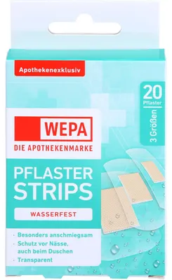 Produktbild von WEPA Pflaster Strips wasserfest 3 Größen, 20 St PFL