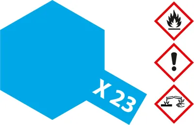 Produktbild von X-23 Klar Blau glaenzend - 23ml Acrylstreichfarbe wasserlöslich Tamiya 300081023