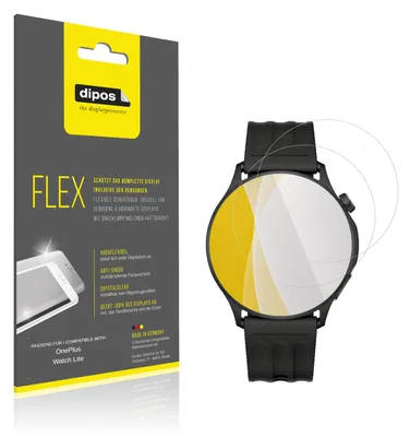 Image de 2x Film de protection d'écran pour OnePlus Watch Lite, recouvre 100% de l'écran, dipos Flex