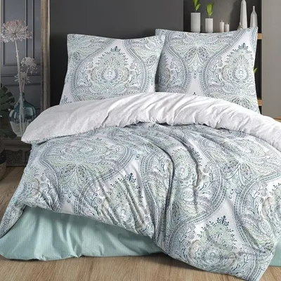 Produktbild von Bettwäsche 200x200 cm. 3 teilig set. türkis, 100% Baumwolle/Renforcé, Ruma V1