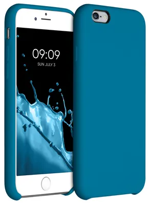 Produktbild von kwmobile Handyhülle für Apple iPhone 6 / 6S Hülle - Case Silikon - Kabelloses Laden - Schutzhülle Cover in Karibikblau