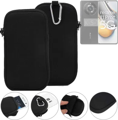 Produktbild von K-S-Trade Neopren-Hülle Handyhülle kompatibel mit Realme 11 Pro+ Schutzhülle Neoprenhülle Sleeve Schutz-Hülle Gürtel Tasche Case Holster