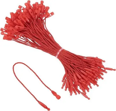 Productafbeelding van Klettbandhuls met snelsluiting - Rood kunststof - 100 stuks - 11,9 cm