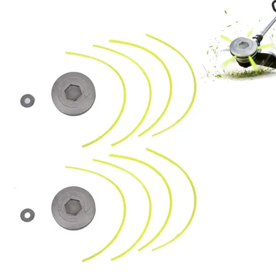 Produktbild von Omgoods – 2 Stück Rasenmäher-Zubehör mit Doppelkopfsystem