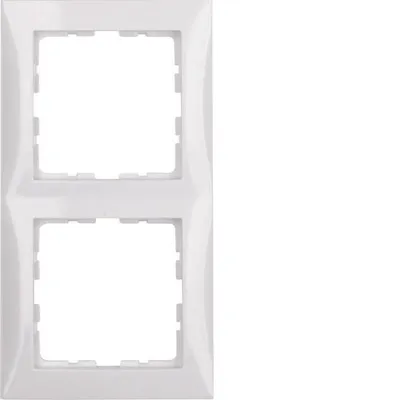 Image de Cadre double, blanc neige, B. carré