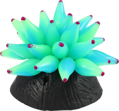 Image de Aquarium Simulation Bulle Corail, Silicone Poisson Réservoir Ornementation Vert