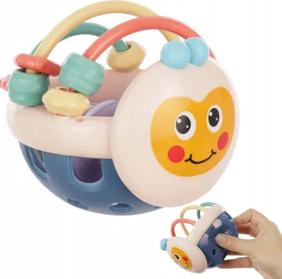 Zdjęcie produktu dla Kolorowa Kula Sensoryczna Grzechotka Gryzak
