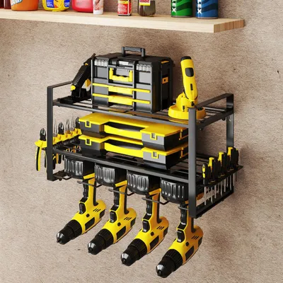 Zdjęcie produktu dla Izrielar – ścienny regał na narzędzia, organizer na elektronarzędzia do garażu i stołów warsztatowych, 40 x 24 x 20 cm