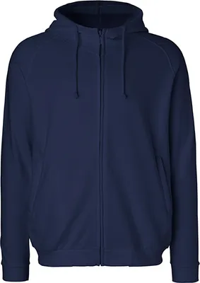 Zdjęcie produktu dla Neutral O63401 | Bluza męska z ukrytym zamkiem błyskawicznym / 100% bawełna Fairtrade - Kolor: Granatowy - Rozmiar: XL