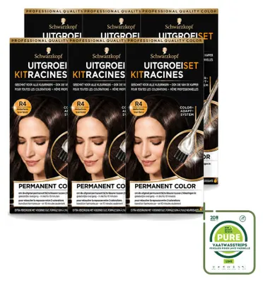 Obrázek produktu pro 6 kusů sady Schwarzkopf pro zakrytí odrostů - tmavě hnědá - velká balení