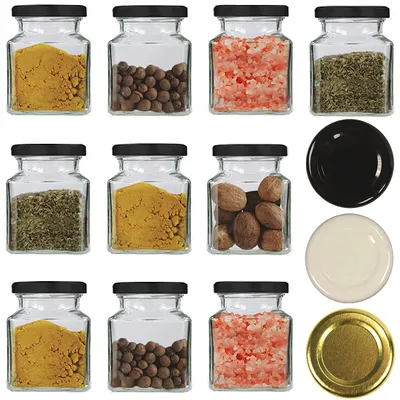 Produktbild von Akada 10x Gewürzgläser 120ml Glasbehälter mit Deckel