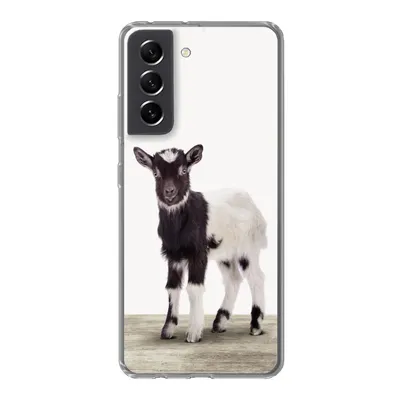 Produktbild von MuchoWow® Handyhülle Schutzhülle Hülle für Samsung Galaxy S21 FE Ziege - Tiere - Kinder - Jungen - Mädchen Silikon Softcase Handy Hülle - Mobiltelefonhülle