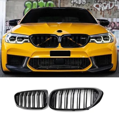 Image de Calandre de radiateur noire pour BMW Série 5 G30/G31, modèles de 2017 à 2020