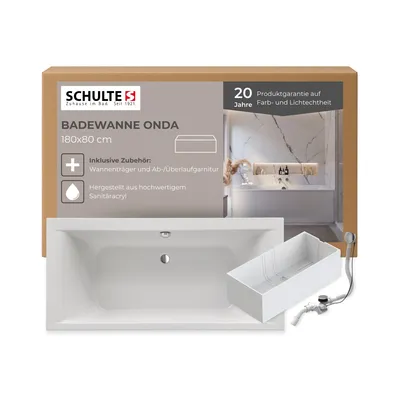 A bathtub and its packaging are displayed.