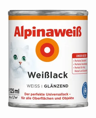 Produktbild von Alpina Alpinaweiß Weißlack glänzend 125 ml