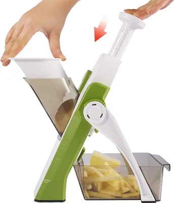 Produktbild von Multifunktionale Küchenmandoline - Manuelle Gemüseschneider mit Edelstahlklinge