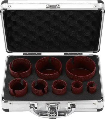 Image de Jeu de carottes diamantées, filetage M14, 8 pièces, rouge