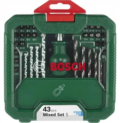 Immagine prodotto di Set utensili Bosch S, composto da trapano e set di punte (43 pezzi)