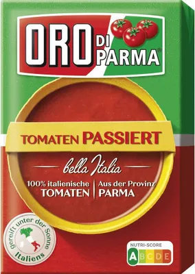 Packaging for tomato passata.