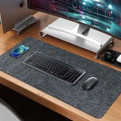 Obrázek produktu pro Velká tmavě šedá podložka pod psací potřeby 80 x 40 cm, protiskluzová