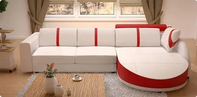 Produktbild von Designer Sofa Couch Ecksofa Leder Textil Polster Garnitur Wohnlandschaft L Form