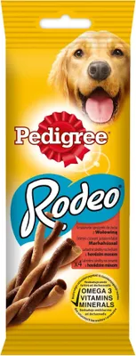 Produktbild von Pedigree Rodeo Leckerli für ausgewachsene Hunde Aller Rassen mit Rindfleisch 10 x 70g