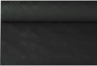 Produktbild von Papstar Papiertischtuch mit Damastprägung 8 m x 1,2 m schwarz, 12 x 1 Rolle
