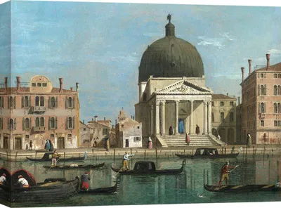 Produktbild von Leinwandbild - Schule von Canaletto, Venedig – 100x70 cm