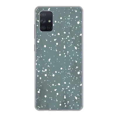 Produktbild von MuchoWow® Handyhülle Schutzhülle Hülle für Samsung Galaxy A71 Polka dots - Grün - Weiß Silikon Softcase Handy Hülle - Kartenbesitzer