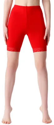 Image de Leggings courts pour femme Bellivalini en viscose avec dentelle BLV50-216 (rouge, XXL)