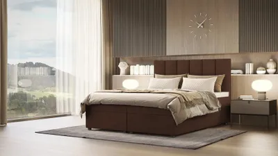 Obrázek produktu pro Čalouněná postel DELTA 2 - 160x200, čokoládová