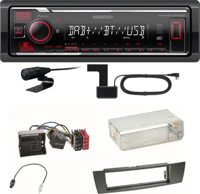 Produktbild von Kenwood KMM-BT408DAB Bluetooth Digitalradio Einbauset für BMW E90 E91 E92 E93