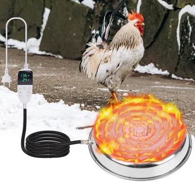 Verwarmingsplatte für Geflügeltränken, 30 cm, Edelstahl