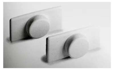 Produktbild von Rollomagnethalter - Farbe: Weiß - für magnetische Rollo-Unterschienen/Beschwerungsprofile - 4 Stück