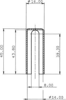 Produktbild von OTLAV Aufsteckhülsen Typ 838, für Türband Typ 495 ø 14 mm, Kunststoff braun