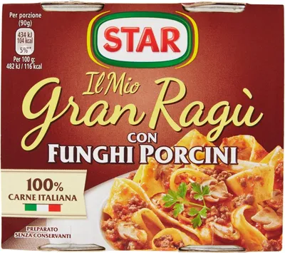 Produktbild von 8x Star Il mio Gran ragù 'Con Funghi Porcini' mit Steinpilzen, 2 x 180g