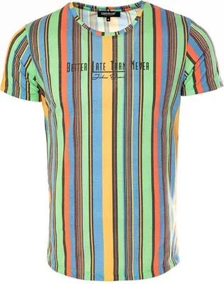 Produktbild von T-Shirt CARISMA rot bunt gestreift CRM4629 M