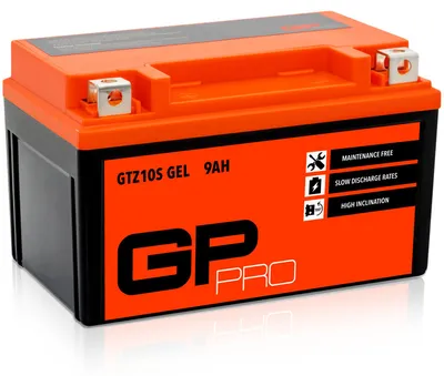 Immagine prodotto di Batteria al gel GP-PRO GTZ10S, 12 V, 9 Ah, 190 A, batteria roller per motociclette