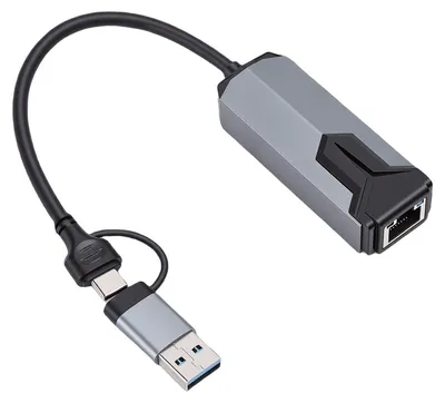 Produktbild von USB-Typ-C-zu-2,5G-Ethernet-Adapter 2500 Mbit/s RJ45 Gigabit-Netzwerkgeschwindigkeit für Laptop-USBC-Geräte