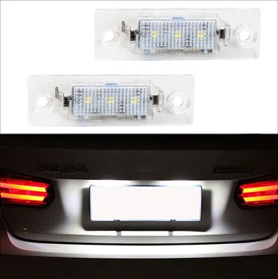 Produktbild von 2x LED PREMIUM Kennzeichenbeleuchtung für VW T5 T6 Passat 3BG 3C B5 B6 Touran
