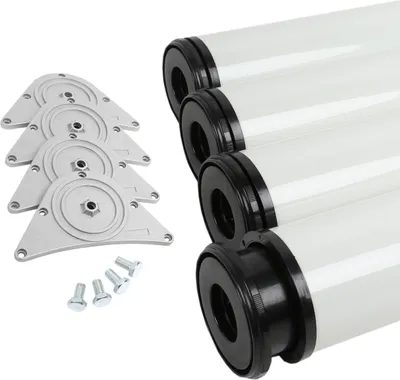 Produktbild von 4er Set Tischbeine Möbelfüsseø 80mm in Weiß Höhe 870mm Tischstütze aus Metall